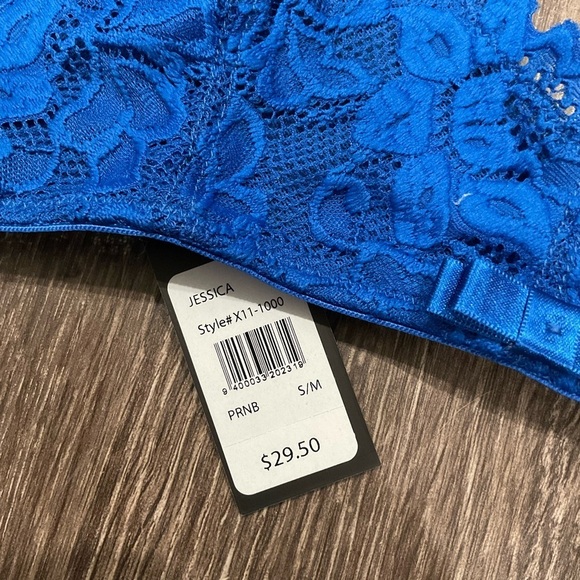 Frederick’s of Hollywood Jessica Lace Bra Blue NWT - Picture 2 of 5